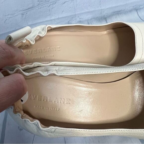 NEW Everlane bone ivory supple leather chunky block Day heels size 7.5 - Picture 4 of 11